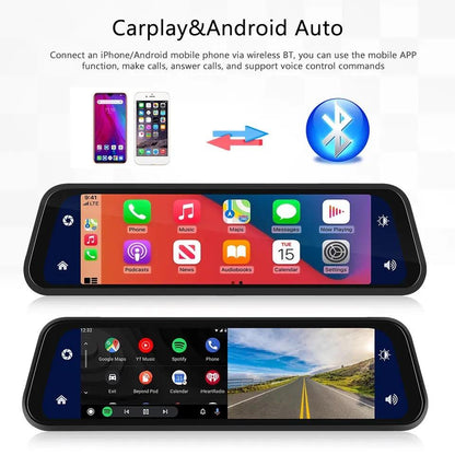 Smart Rearview Camera with Dual Lens and 9.66-Inch Display