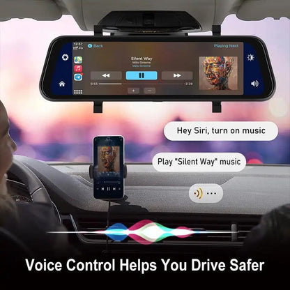 Smart Rearview Camera with Dual Lens and 9.66-Inch Display