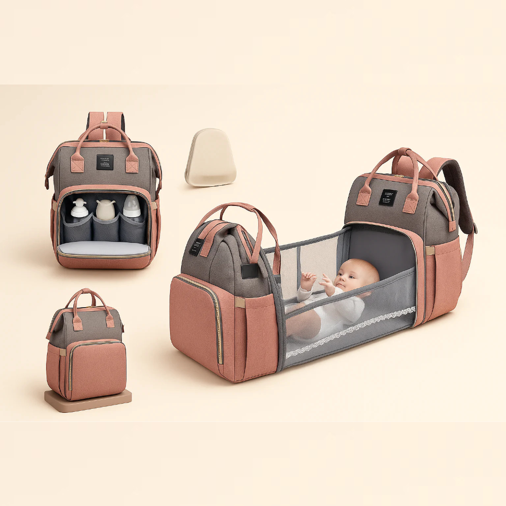 Ultimate Baby Backpack with Portable Crib Feature