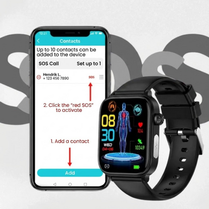 All-in-One Smart Health Watch with SOS Alert & Activity Tracking