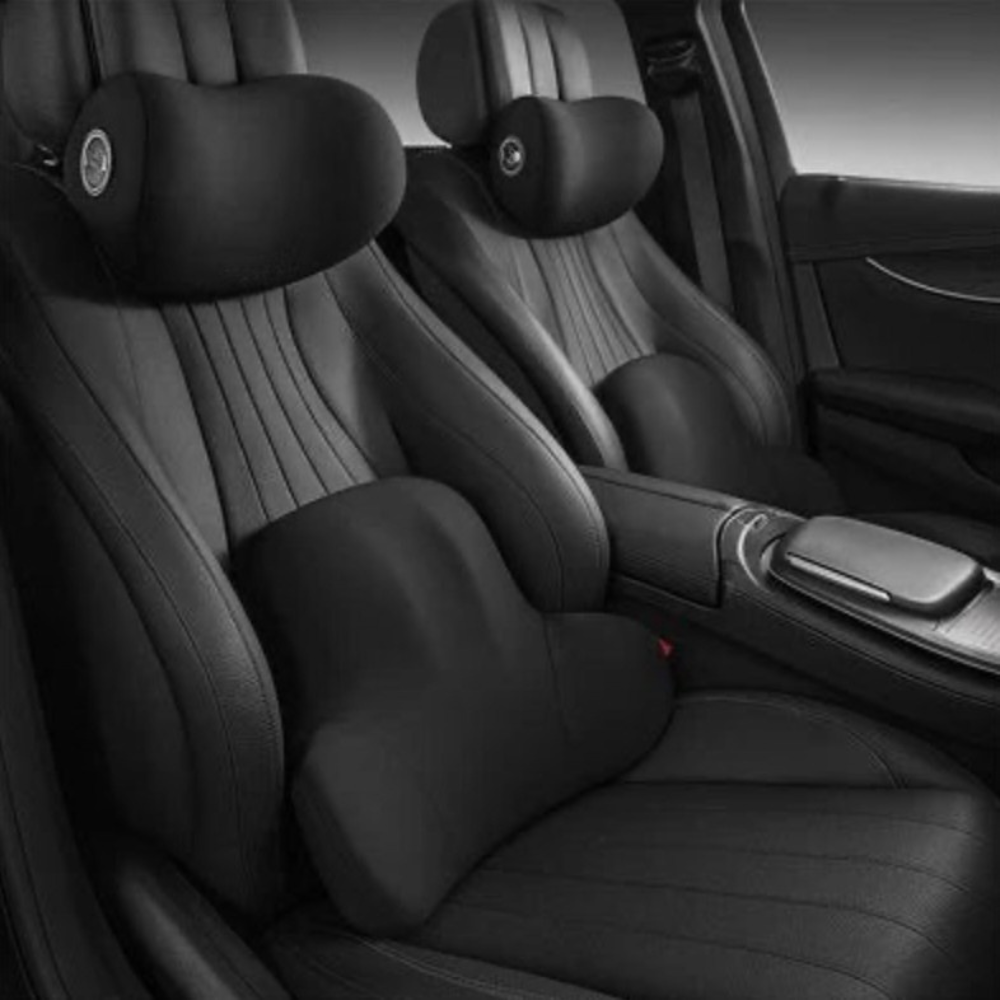 ErgoSupport Memory Foam Lumbar Cushion for Car & Office