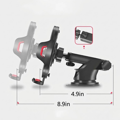Versatile Car Smartphone Mount with Strong Suction Base
