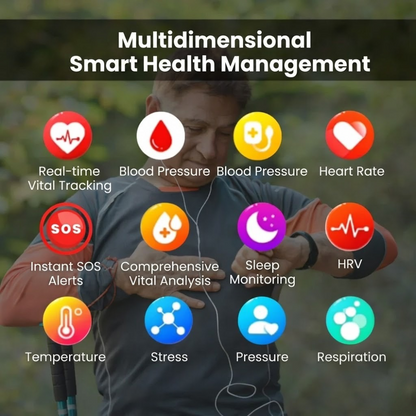 All-in-One Smart Health Watch with SOS Alert & Activity Tracking
