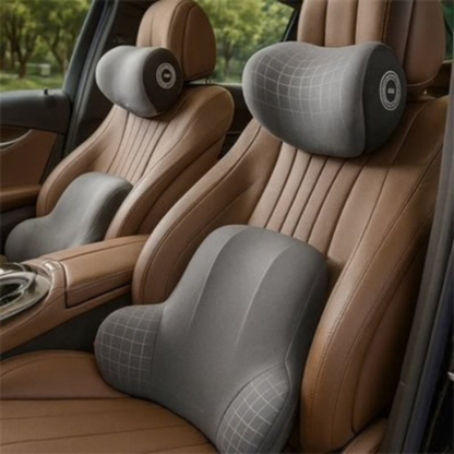 ErgoSupport Memory Foam Lumbar Cushion for Car & Office