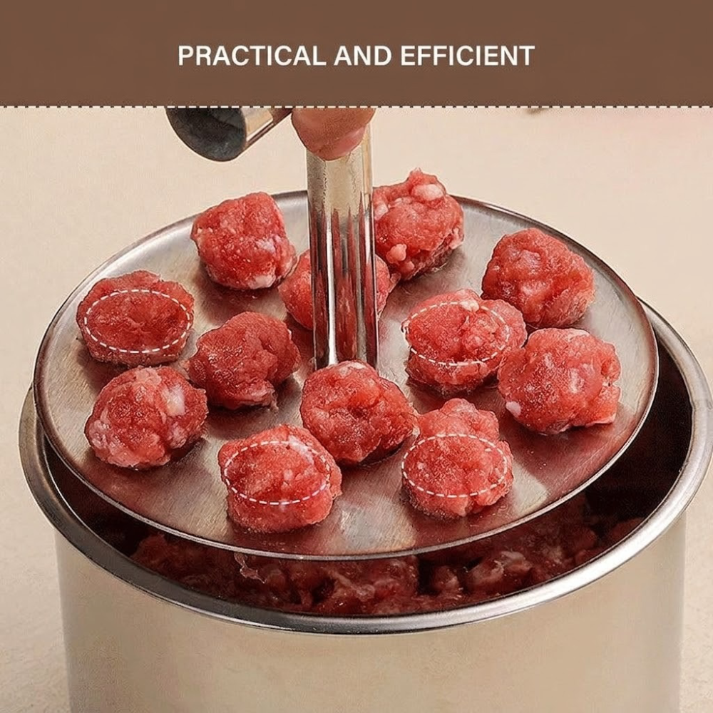 Perfectly Shaped Meatball Maker: Stainless Steel Kitchen Essential