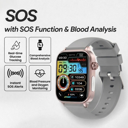 All-in-One Smart Health Watch with SOS Alert & Activity Tracking