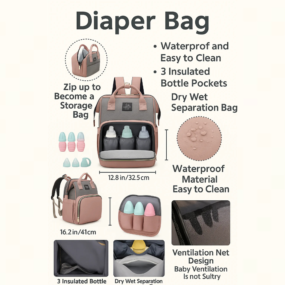 Ultimate Baby Backpack with Portable Crib Feature
