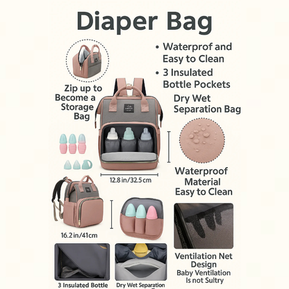 Ultimate Baby Backpack with Portable Crib Feature