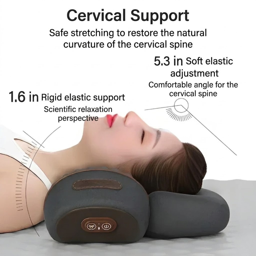 Therapeutic Neck Relief Pillow with Heat and Vibration