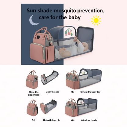 Ultimate Baby Backpack with Portable Crib Feature