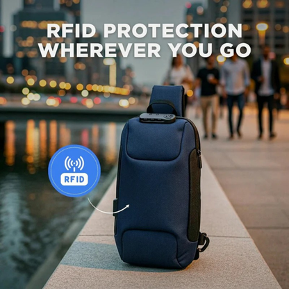 Compact Crossbody Bag with USB Charging and Secure Pockets