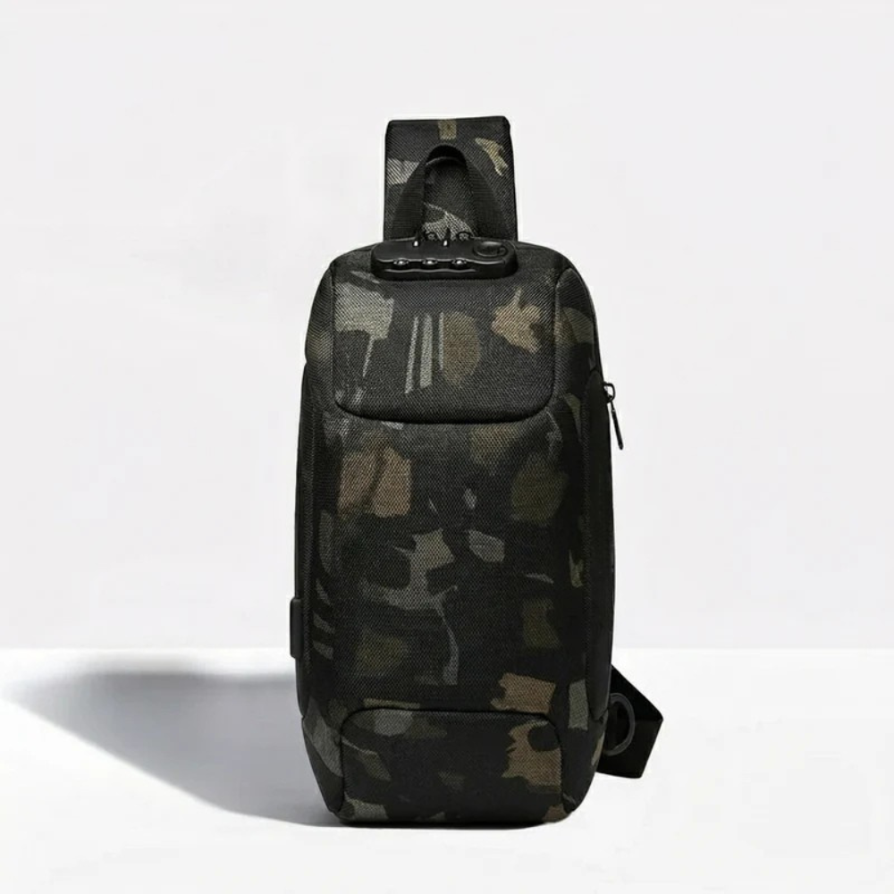 Compact Crossbody Bag with USB Charging and Secure Pockets