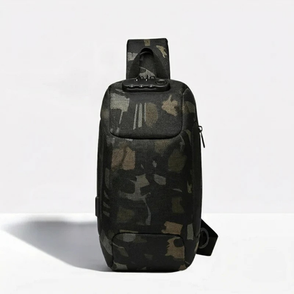 Compact Crossbody Bag with USB Charging and Secure Pockets