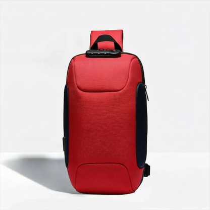 Compact Crossbody Bag with USB Charging and Secure Pockets