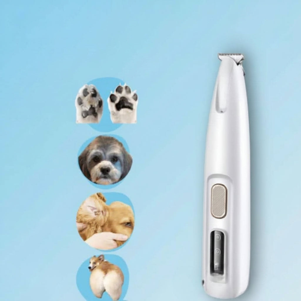 Whisper-Quiet Grooming Trimmer for Paws with LED Light