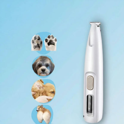 Whisper-Quiet Grooming Trimmer for Paws with LED Light