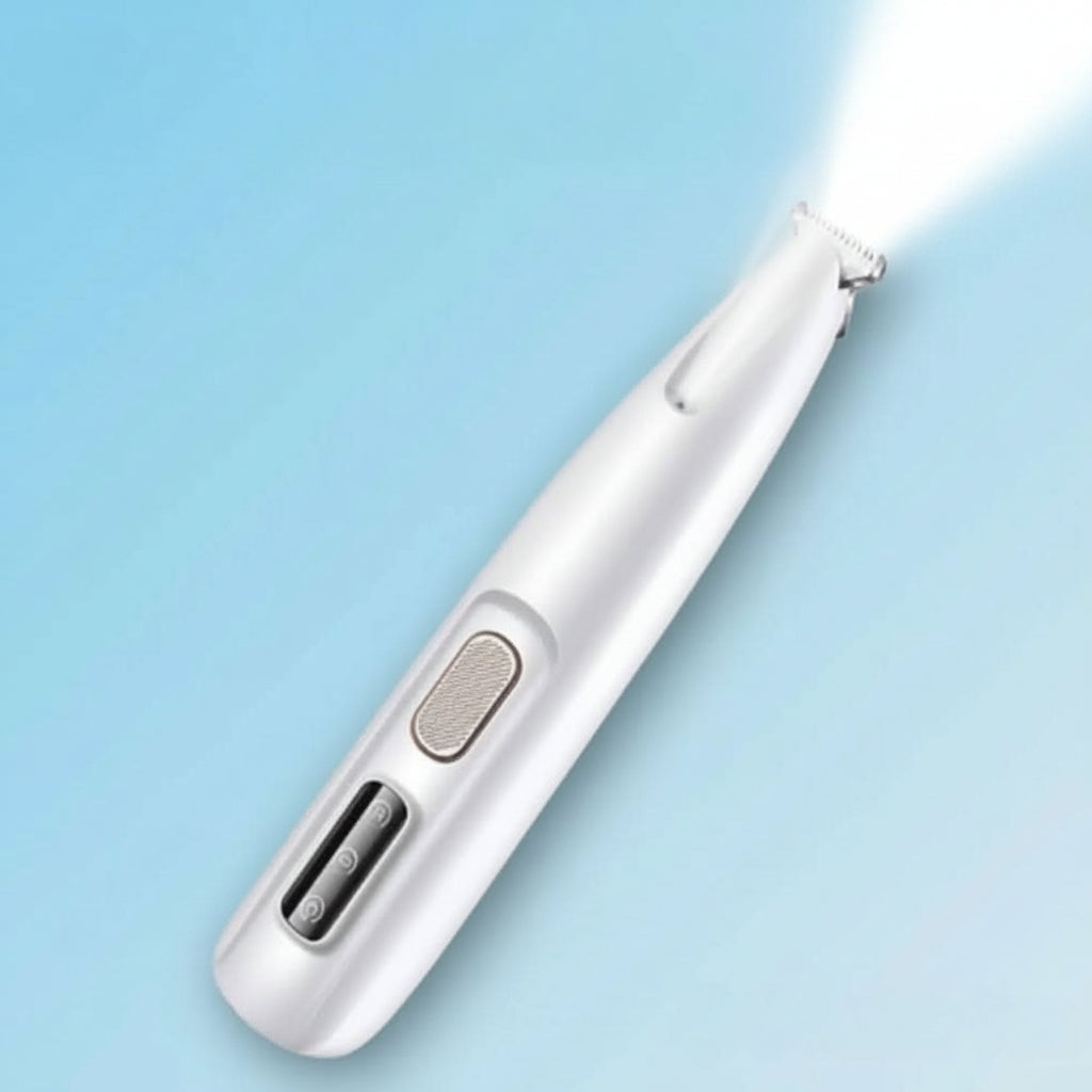 Whisper-Quiet Grooming Trimmer for Paws with LED Light