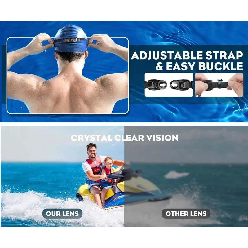 AquaVision Swim Goggles with Anti-Fog Clarity and Comfort Fit