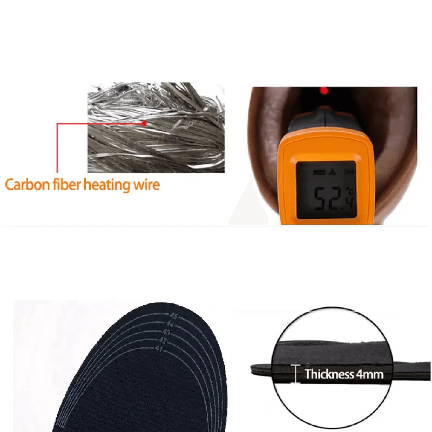 Smart Heated Insoles with Custom Temperature Settings