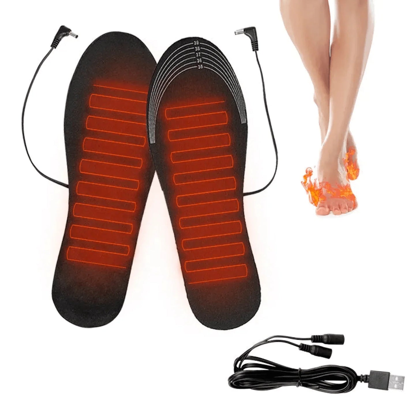 Smart Heated Insoles with Custom Temperature Settings