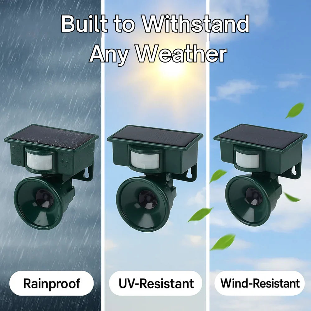 Solar-Powered Bird Deterrent with Motion Detection