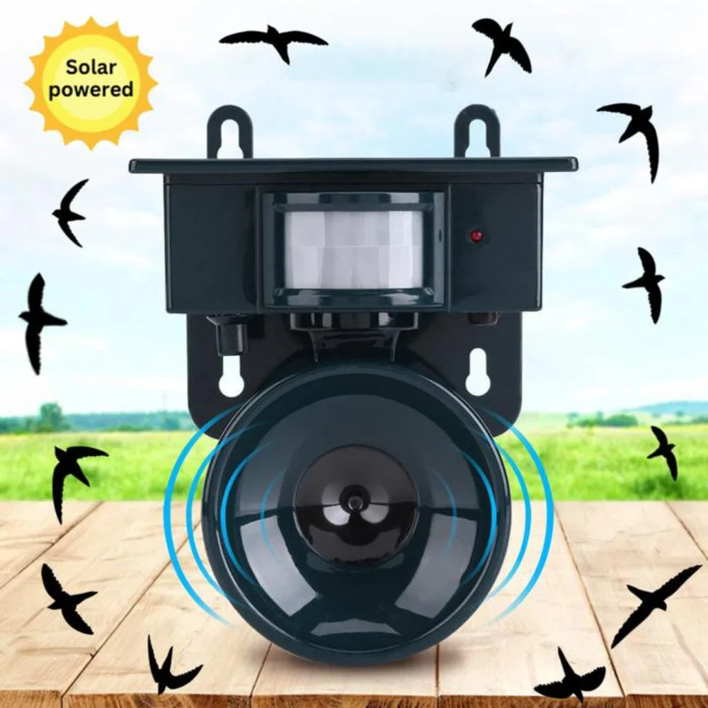 Solar-Powered Bird Deterrent with Motion Detection