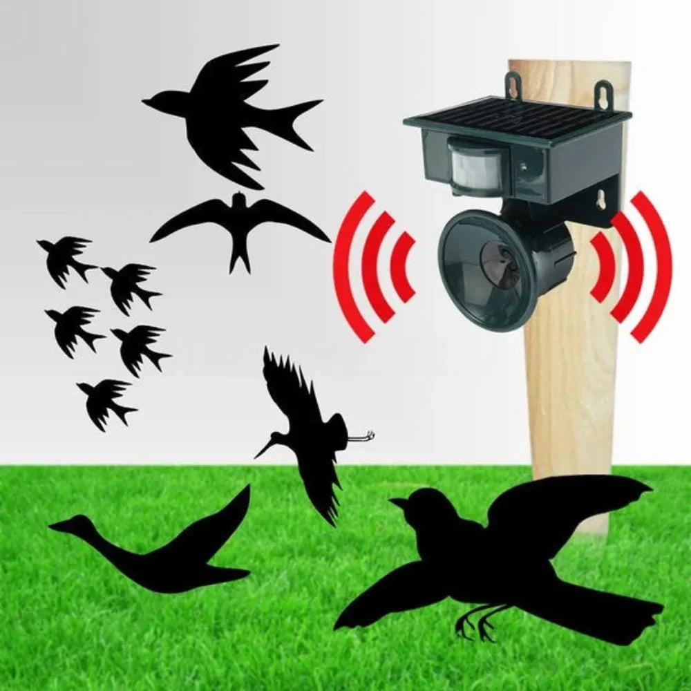 Solar-Powered Bird Deterrent with Motion Detection