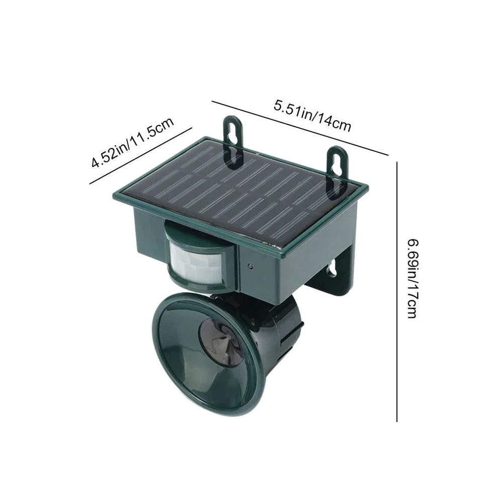 Solar-Powered Bird Deterrent with Motion Detection