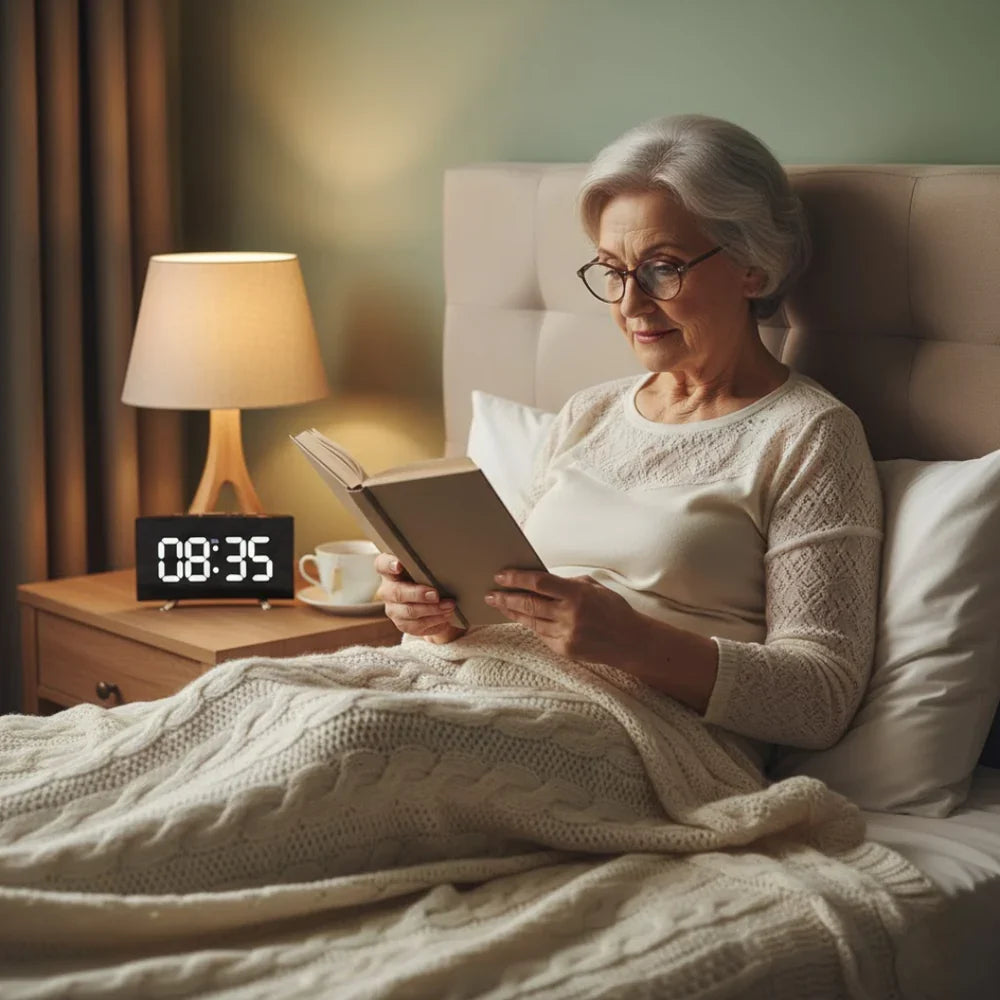 Curved Screen Smart Alarm Clock with Gentle Glow Display