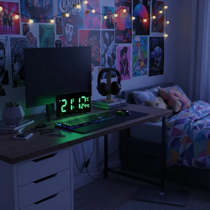 Curved Screen Smart Alarm Clock with Gentle Glow Display