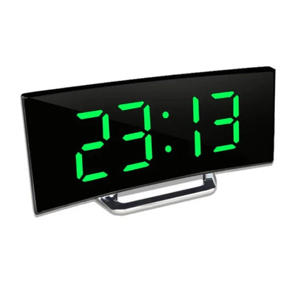 Curved Screen Smart Alarm Clock with Gentle Glow Display