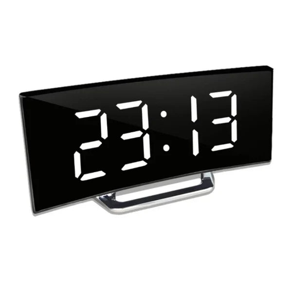 Curved Screen Smart Alarm Clock with Gentle Glow Display