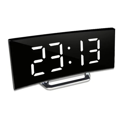 Curved Screen Smart Alarm Clock with Gentle Glow Display