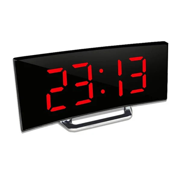 Curved Screen Smart Alarm Clock with Gentle Glow Display