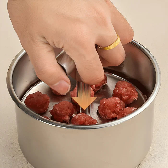 Perfectly Shaped Meatball Maker: Stainless Steel Kitchen Essential