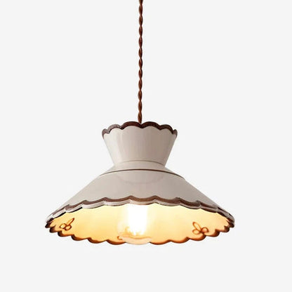 Elegant Ceramic Hanging Light with Customizable Cord Length
