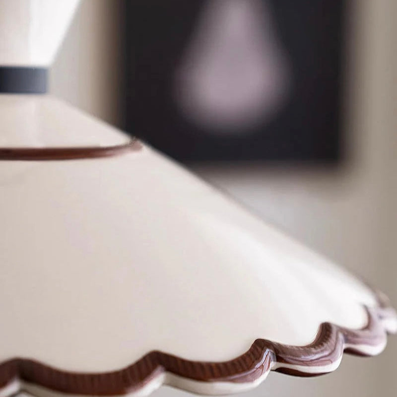 Elegant Ceramic Hanging Light with Customizable Cord Length