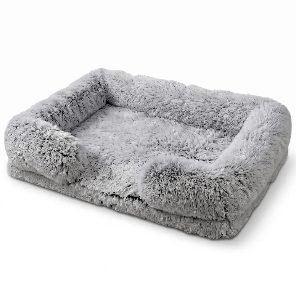 Comfort Plus Dog Bed with Supportive Edges and Easy-Clean Cover