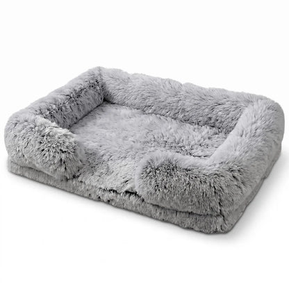Comfort Plus Dog Bed with Supportive Edges and Easy-Clean Cover