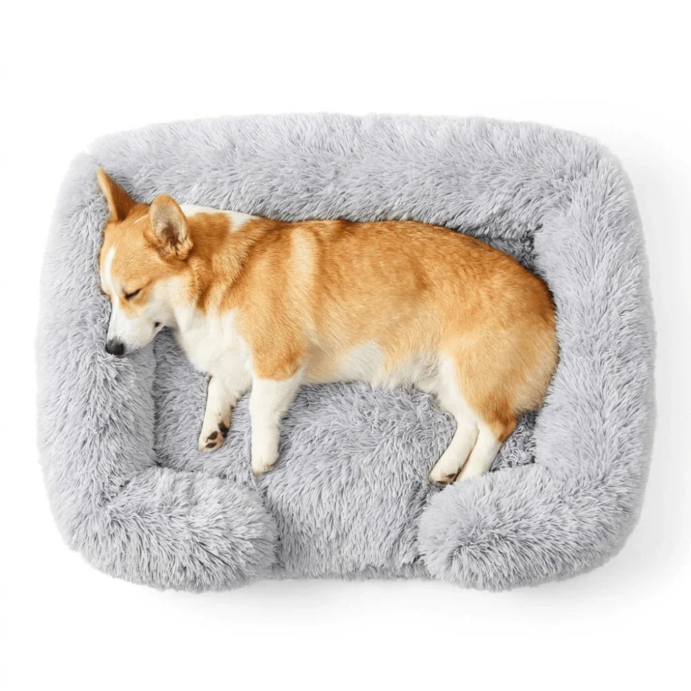 Comfort Plus Dog Bed with Supportive Edges and Easy-Clean Cover