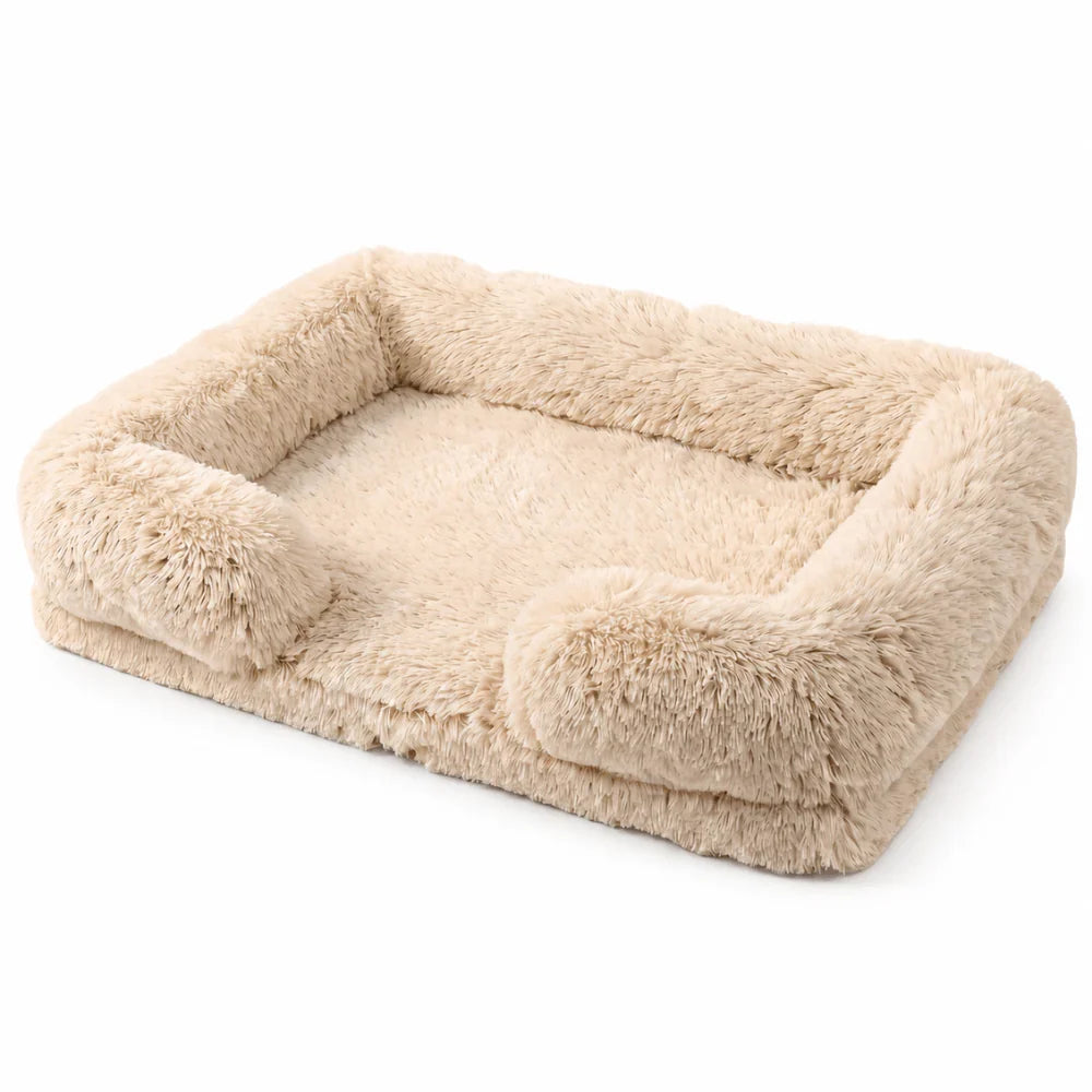 Comfort Plus Dog Bed with Supportive Edges and Easy-Clean Cover