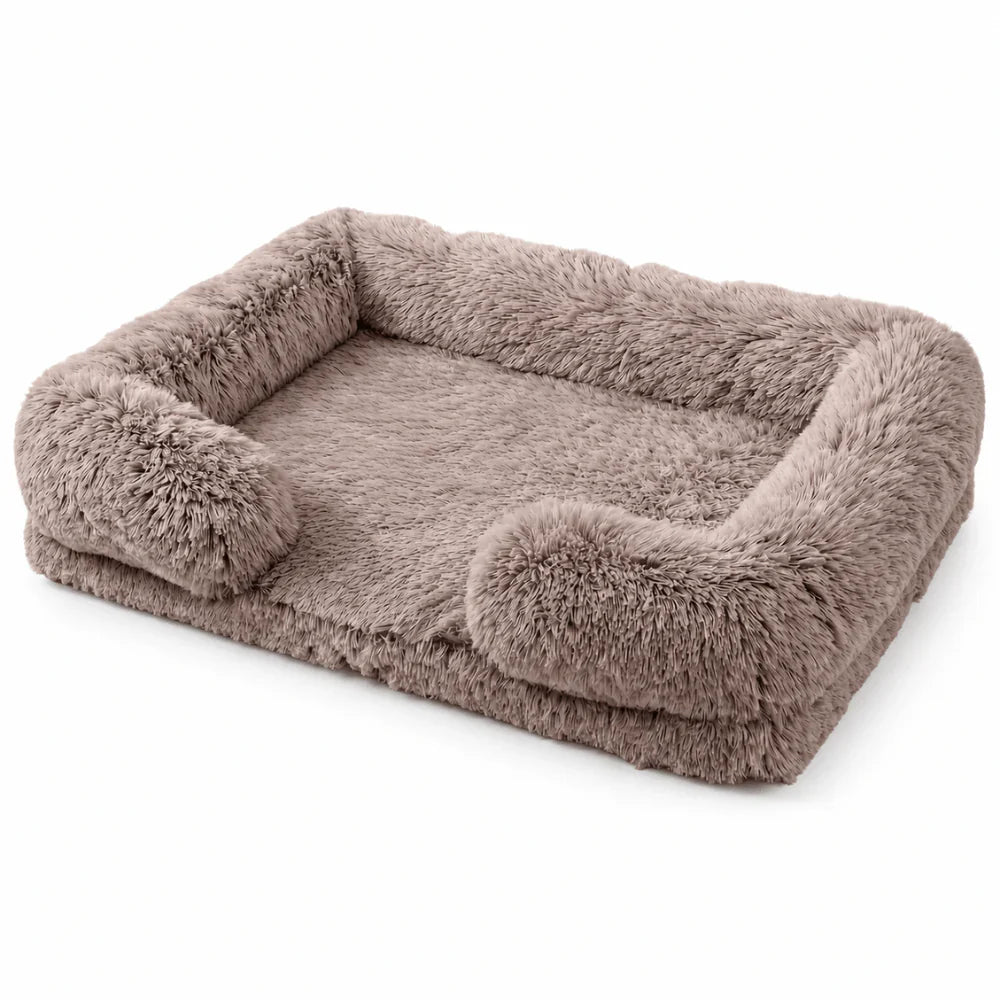 Comfort Plus Dog Bed with Supportive Edges and Easy-Clean Cover