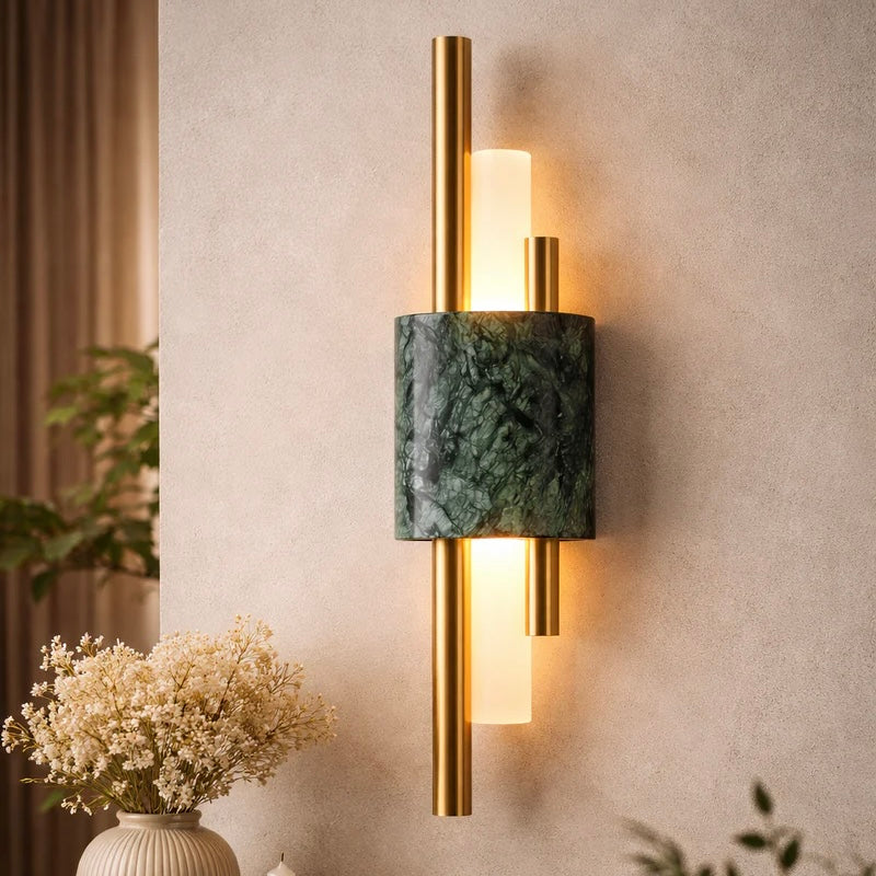 Elegant Stone-Inspired Wall Light with Adjustable Brightness