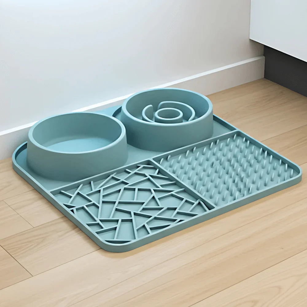 Ultimate 3-in-1 Pet Feeding Station with Slow Feeder and Water Bowl