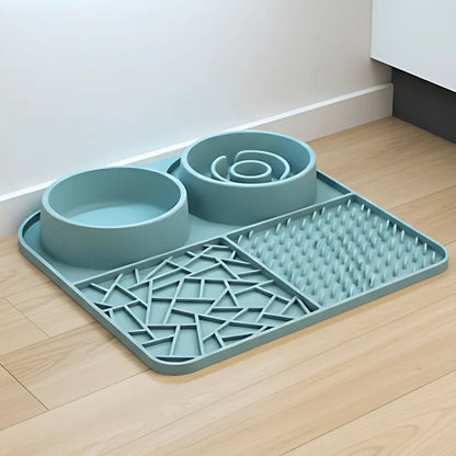 Ultimate 3-in-1 Pet Feeding Station with Slow Feeder and Water Bowl