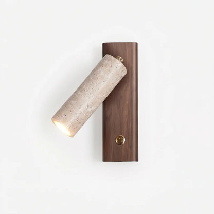Sleek Wall Lamp with Natural Elements and LED Lighting