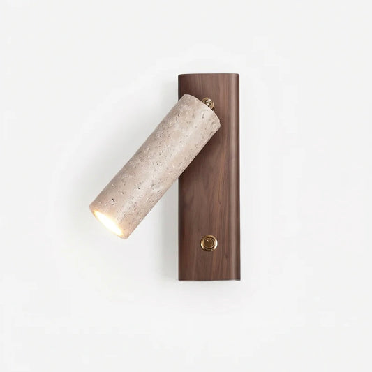 Sleek Wall Lamp with Natural Elements and LED Lighting