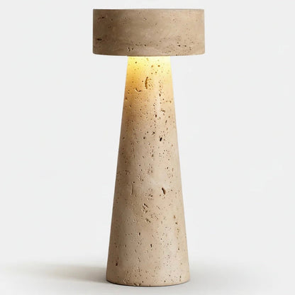 Elegant Stone Table Lamp with Integrated LED Light