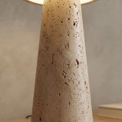 Elegant Stone Table Lamp with Integrated LED Light