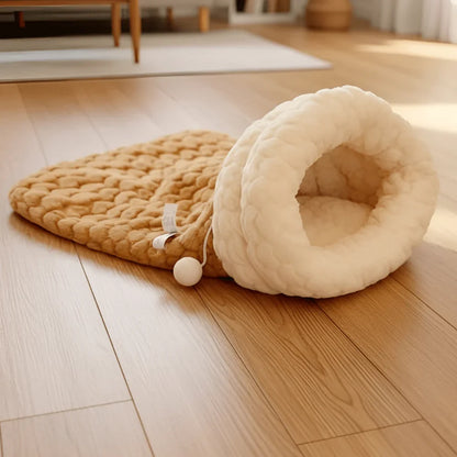 Cozy Cat Rest Nest with Enclosed Comfort and Easy Care